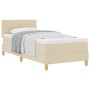 Cama con Somier con Colchón Crema 90x190 cm Tela de , Camas y somieres - Ref: Foro24-3338886, Precio: 311,58 €, Descuento: -5%%