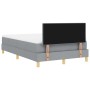 Cama Box Spring con Colchón Gris Claro 120x190 cm Tela de , Camas y somieres - Ref: Foro24-3338902, Precio: 371,30 €, Descuen...