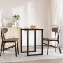 Mesa de comedor marco O madera maciza pino y acero 60x60x75 cm en Mesas de comedor | Comprar online en Foru.es