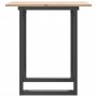 Mesa de comedor marco O madera maciza pino y acero 60x60x75 cm en Mesas de comedor | Comprar online en Foru.es