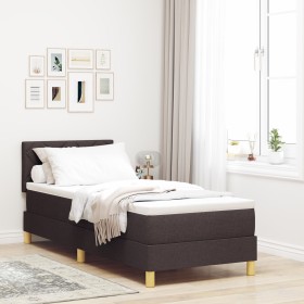 Comprar Cama con somier con colchón marrón oscuro