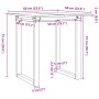 Mesa de comedor marco O madera maciza pino y acero 60x60x75 cm en Mesas de comedor | Comprar online en Foru.es