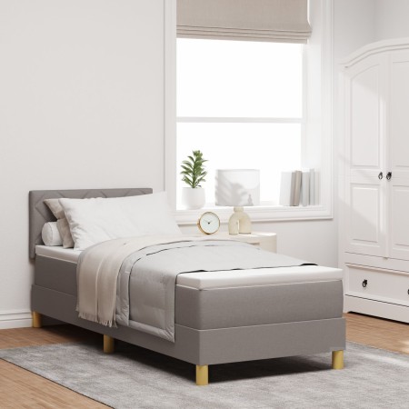 Cama con Somier con Colchón Taupe 80x200 cm Tela | Foro24.es | Tu tienda online para hogar, jardín y más Foro24.es