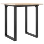 Mesa de comedor marco O madera maciza pino y acero 70x70x75 cm en Mesas de comedor | Comprar online en Foru.es