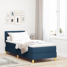 Comprar Cama con Base de Resortes Azul 80x200 cm
