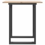 Mesa de comedor marco O madera maciza pino y acero 70x70x75 cm en Mesas de comedor | Comprar online en Foru.es