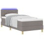 Cama Box Spring con Colchón Taupe 90x190 cm Tela | Foro24.es | Tu tienda online para hogar, jardín y más Foro24.es