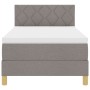Cama Box Spring con Colchón Taupe 90x190 cm Tela | Foro24.es | Tu tienda online para hogar, jardín y más Foro24.es