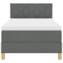Cama con somier con colchón gris oscuro 90x200 cm tela | Foro24.es | Tu tienda online para hogar, jardín y más Foro24.es