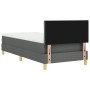 Cama con somier con colchón gris oscuro 90x200 cm tela | Foro24.es | Tu tienda online para hogar, jardín y más Foro24.es