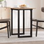 Mesa de comedor marco O madera maciza pino y acero 80x50x75 cm en Mesas de comedor | Comprar online en Foru.es