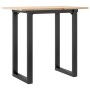 Mesa de comedor marco O madera maciza pino y acero 80x50x75 cm en Mesas de comedor | Comprar online en Foru.es