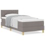 Cama con somier con colchón taupe 90x200 cm de tela | Foro24.es | Tu tienda online para hogar, jardín y más Foro24.es