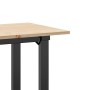 Mesa de comedor marco O madera maciza pino y acero 80x50x75 cm en Mesas de comedor | Comprar online en Foru.es