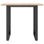Mesa de comedor marco O madera maciza pino y acero 80x80x75 cm en Mesas de comedor | Comprar online en Foru.es