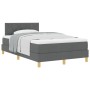 Cama con Box Spring y Colchón Gris Oscuro 120x190 cm Tela de , Camas y somieres - Ref: Foro24-3338980, Precio: 404,01 €, Desc...