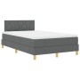 Cama con Box Spring y Colchón Gris Oscuro 120x190 cm Tela de , Camas y somieres - Ref: Foro24-3338980, Precio: 404,01 €, Desc...