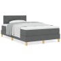 Cama con Box Spring y Colchón Gris Oscuro 120x190 cm Tela de , Camas y somieres - Ref: Foro24-3338980, Precio: 404,01 €, Desc...