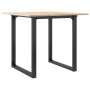 Mesa de comedor marco O madera maciza pino y acero 90x90x75 cm en Mesas de comedor | Comprar online en Foru.es