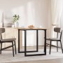 Mesa de comedor marco O madera maciza pino y acero 90x90x75 cm en Mesas de comedor | Comprar online en Foru.es