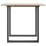 Mesa de comedor marco O madera maciza pino y acero 90x90x75 cm en Mesas de comedor | Comprar online en Foru.es