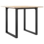 Mesa de comedor marco O madera maciza pino y acero 90x90x75 cm en Mesas de comedor | Comprar online en Foru.es
