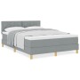 Cama con Base con Colchón Gris Claro 140x190 cm Tela de , Camas y somieres - Ref: Foro24-3338993, Precio: 467,36 €, Descuento: %