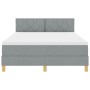 Cama con Base con Colchón Gris Claro 140x190 cm Tela de , Camas y somieres - Ref: Foro24-3338993, Precio: 467,36 €, Descuento: %