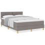 Cama Box Spring con Colchón Taupe 140x190 cm Tela | Foro24.es | Tu tienda online para hogar, jardín y más Foro24.es