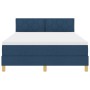 Cama con Base con Colchón Azul 140x190 cm Tela | Foro24.es | Tu tienda online para hogar, jardín y más Foro24.es