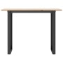 Mesa de comedor marco O madera maciza pino y acero 100x50x75cm en Mesas de comedor | Comprar online en Foru.es