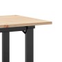 Mesa de comedor marco O madera maciza pino y acero 100x50x75cm en Mesas de comedor | Comprar online en Foru.es