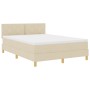 Cama con Base de Resortes con Colchón Crema 140x200 cm Tela | Foro24.es | Tu tienda online para hogar, jardín y más Foro24.es