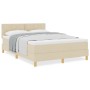 Cama con Base de Resortes con Colchón Crema 140x200 cm Tela | Foro24.es | Tu tienda online para hogar, jardín y más Foro24.es