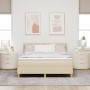 Cama con Base de Resortes con Colchón Crema 140x200 cm Tela | Foro24.es | Tu tienda online para hogar, jardín y más Foro24.es