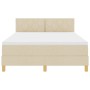 Cama con Base de Resortes con Colchón Crema 140x200 cm Tela | Foro24.es | Tu tienda online para hogar, jardín y más Foro24.es