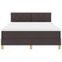 Cama con Box Spring y Colchón Marrón Oscuro 160x200 cm Tela | Foro24.es | Tu tienda online para hogar, jardín y más Foro24.es