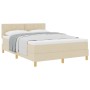 Cama con Box Spring con Colchón Crema 160x200 cm Tela | Foro24.es | Tu tienda online para hogar, jardín y más Foro24.es