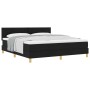 Cama con Box Spring con Colchón Negra 180x200 cm Tela | Foro24.es | Tu tienda online para hogar, jardín y más Foro24.es