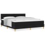 Cama con Box Spring con Colchón Negra 180x200 cm Tela | Foro24.es | Tu tienda online para hogar, jardín y más Foro24.es