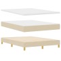 Cama con Box Spring con Colchón Crema 160x200 cm Tela | Foro24.es | Tu tienda online para hogar, jardín y más Foro24.es