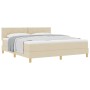 Cama con Box Spring con Colchón Crema 180x200 cm Tela | Foro24.es | Tu tienda online para hogar, jardín y más Foro24.es