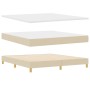 Cama con Box Spring con Colchón Crema 180x200 cm Tela | Foro24.es | Tu tienda online para hogar, jardín y más Foro24.es