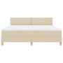 Cama con Box Spring con Colchón Crema 180x200 cm Tela | Foro24.es | Tu tienda online para hogar, jardín y más Foro24.es