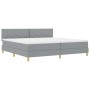 Cama con Base y Colchón Gris Claro 200x200 cm Tela | Foro24.es | Tu tienda online para hogar, jardín y más Foro24.es