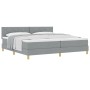 Cama con Base y Colchón Gris Claro 200x200 cm Tela | Foro24.es | Tu tienda online para hogar, jardín y más Foro24.es