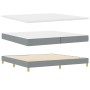 Cama con Base y Colchón Gris Claro 200x200 cm Tela | Foro24.es | Tu tienda online para hogar, jardín y más Foro24.es