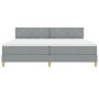 Cama con Base y Colchón Gris Claro 200x200 cm Tela | Foro24.es | Tu tienda online para hogar, jardín y más Foro24.es