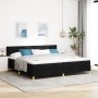 Cama con Base de Resortes con Colchón Negra 200x200 cm Tela de , Camas y somieres - Ref: Foro24-3339023, Precio: 591,16 €, De...