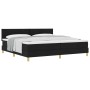 Cama con Base de Resortes con Colchón Negra 200x200 cm Tela de , Camas y somieres - Ref: Foro24-3339023, Precio: 591,16 €, De...